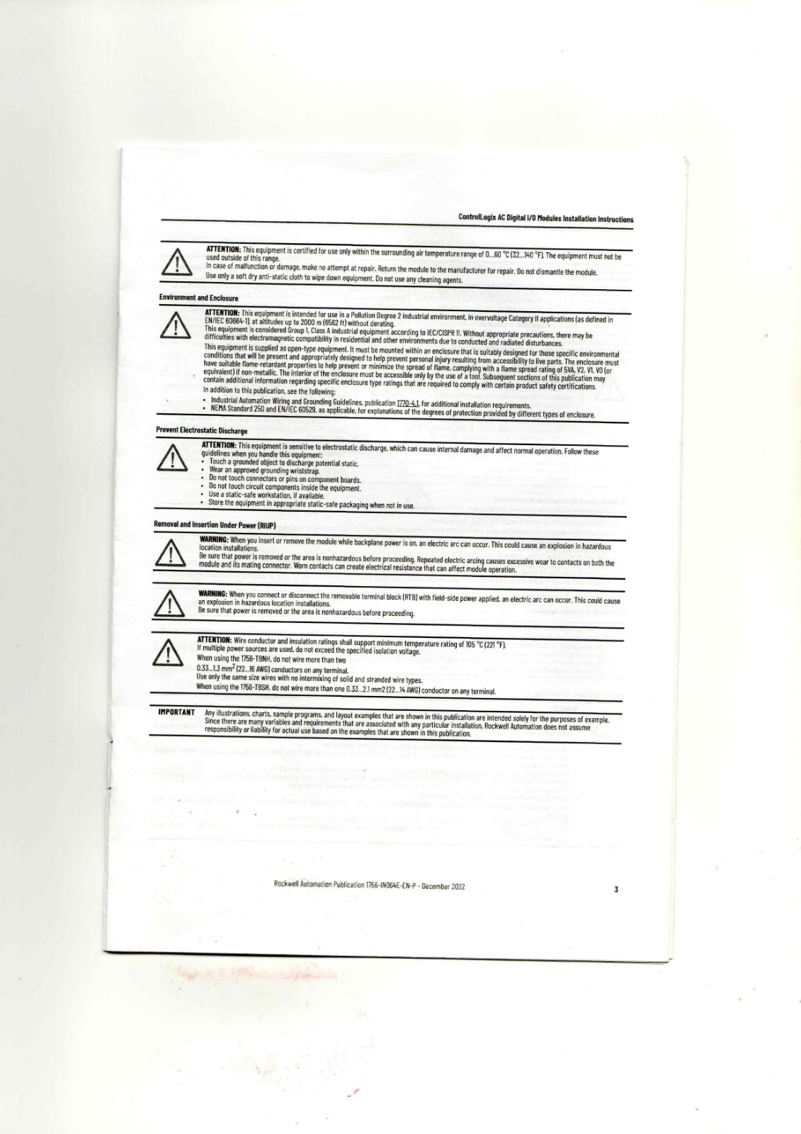 A-B 1756-IA8D, 1756-IA8DK, 1756-1A16, 1756-IA Datasheet