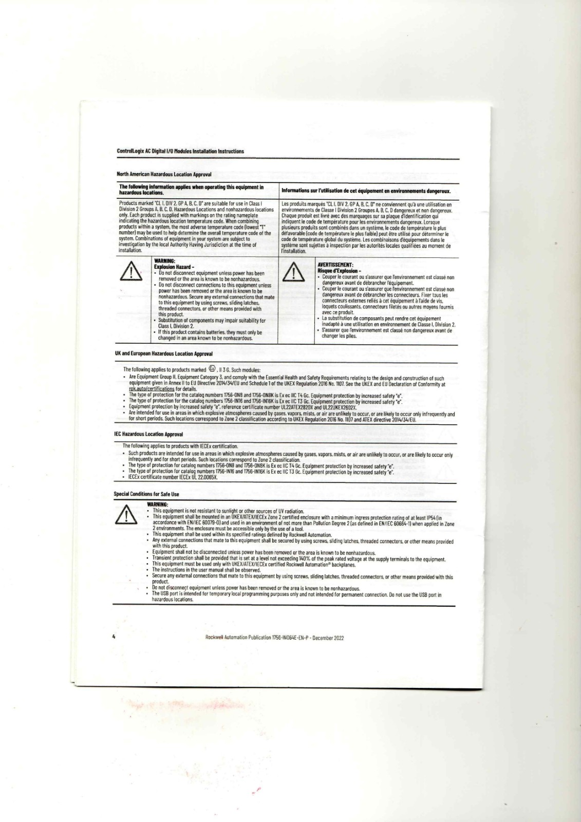 A-B 1756-IA8D, 1756-IA8DK, 1756-1A16, 1756-IA Datasheet