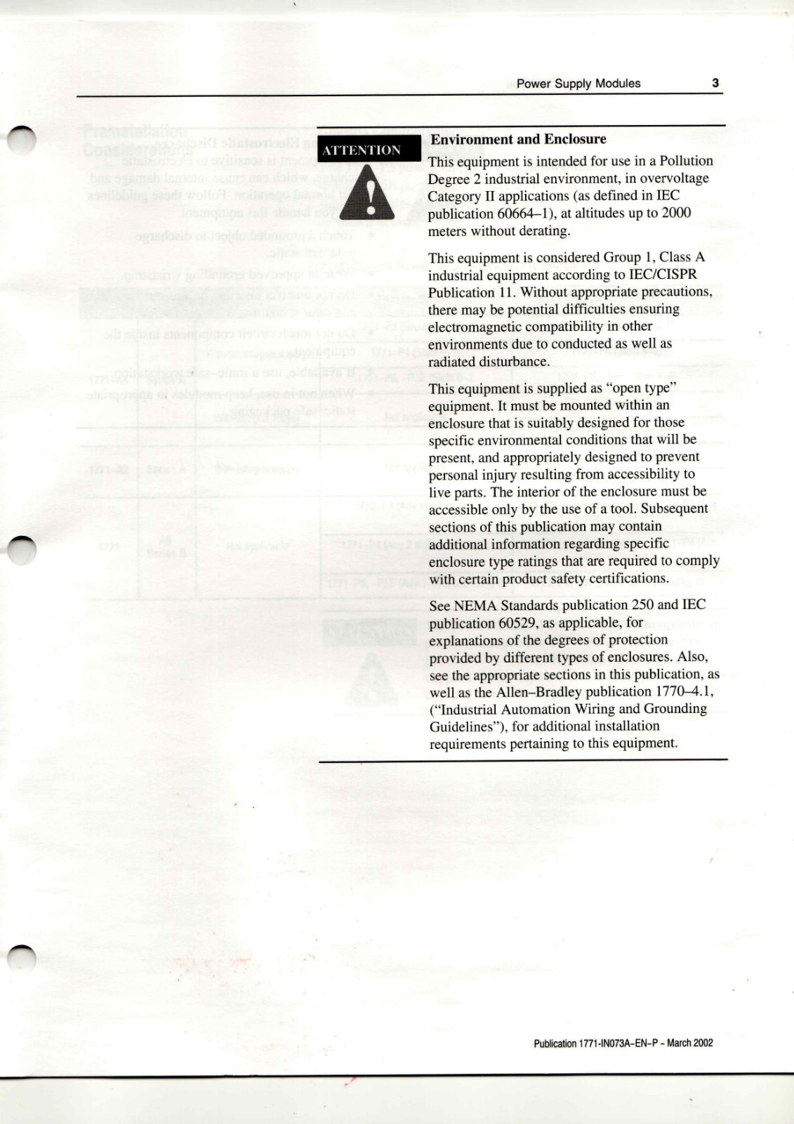 A-B 1771-P3, -P4, -P5, -P5E Datasheet