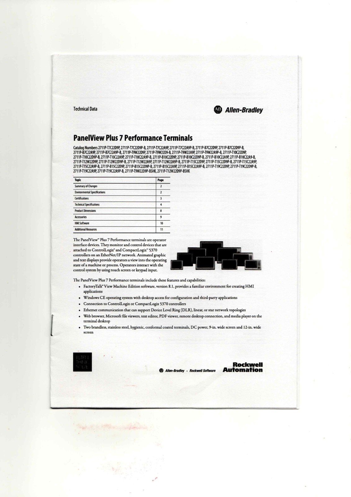 A-B 2711P-T7C22D9P Datasheet