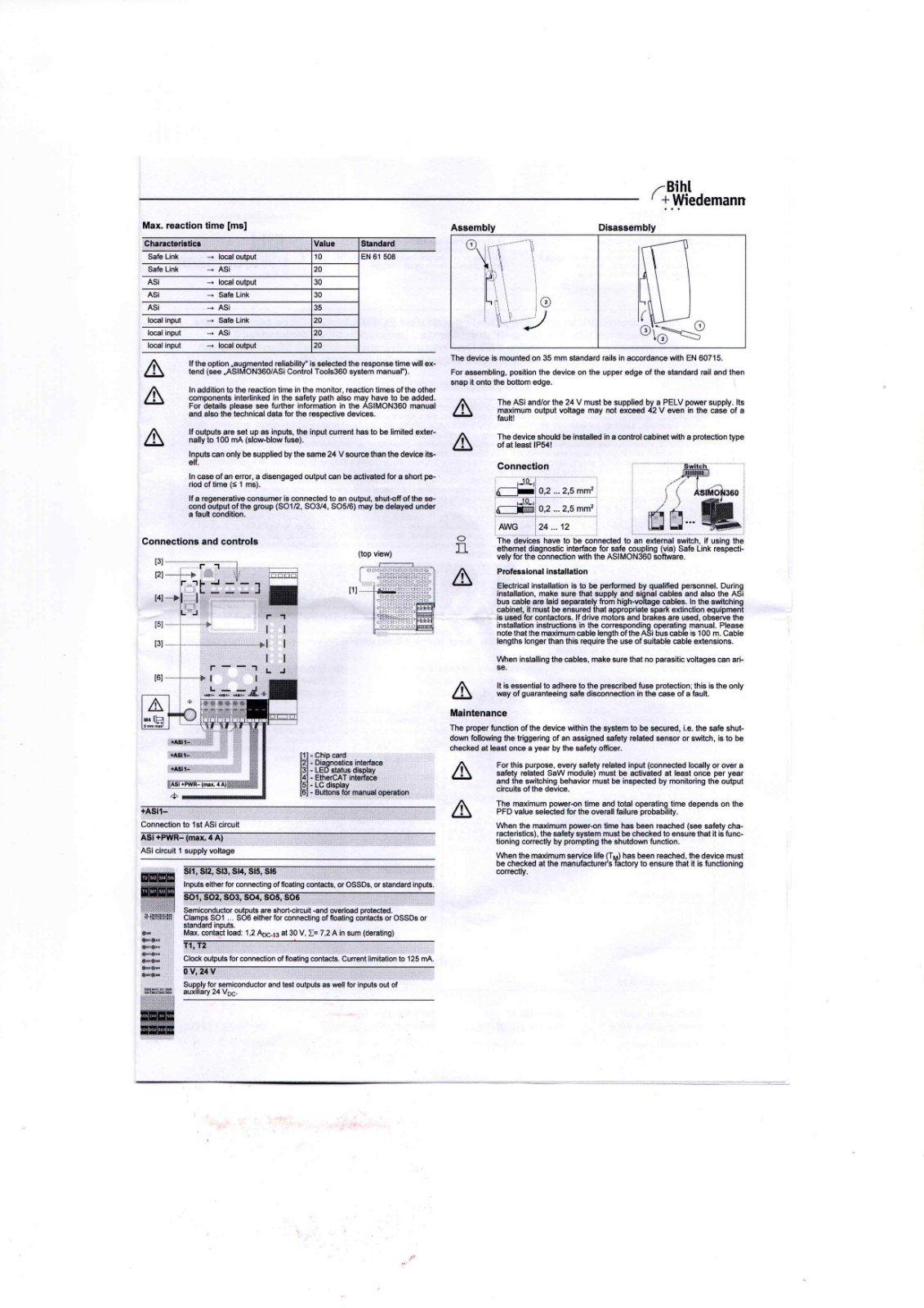 Bihl Wiedemann BWU2797 Data Sheet