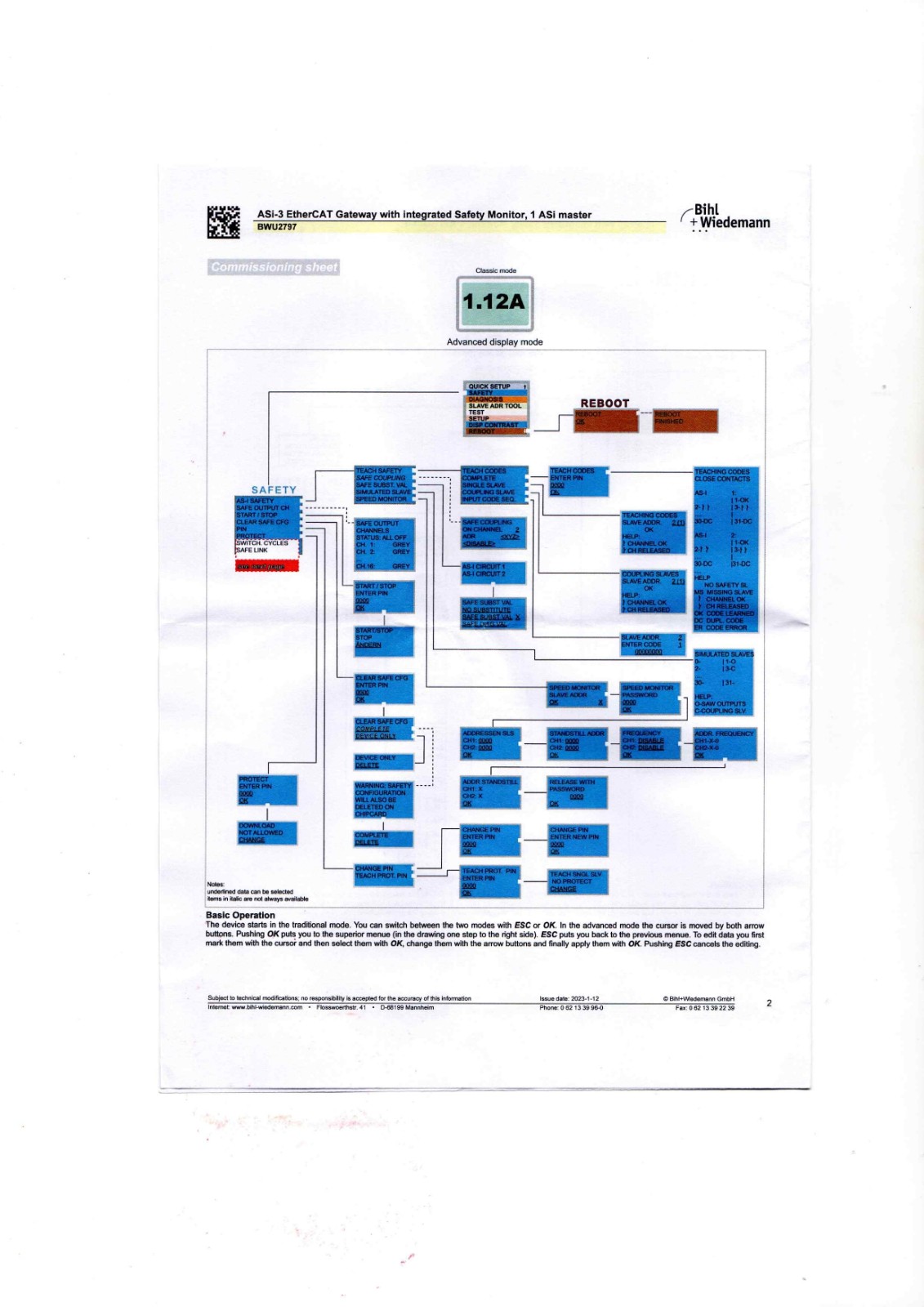 Bihl Wiedemann BWU2797 Data Sheet