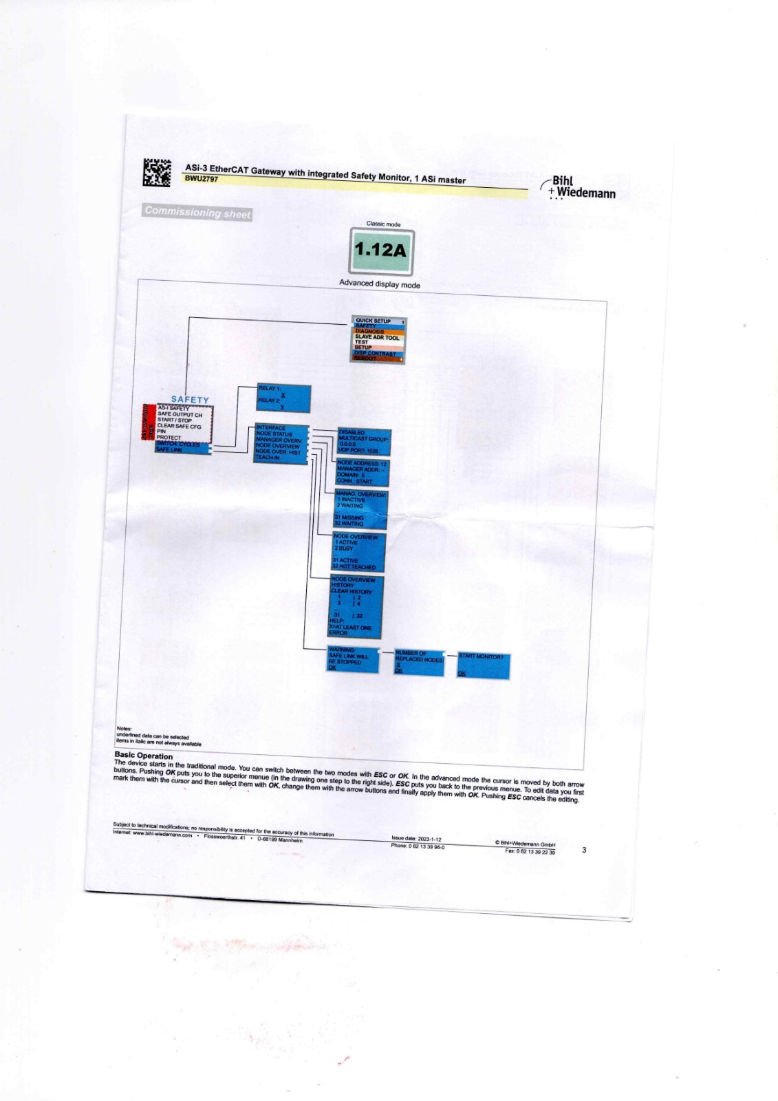 Bihl Wiedemann BWU2797 Data Sheet