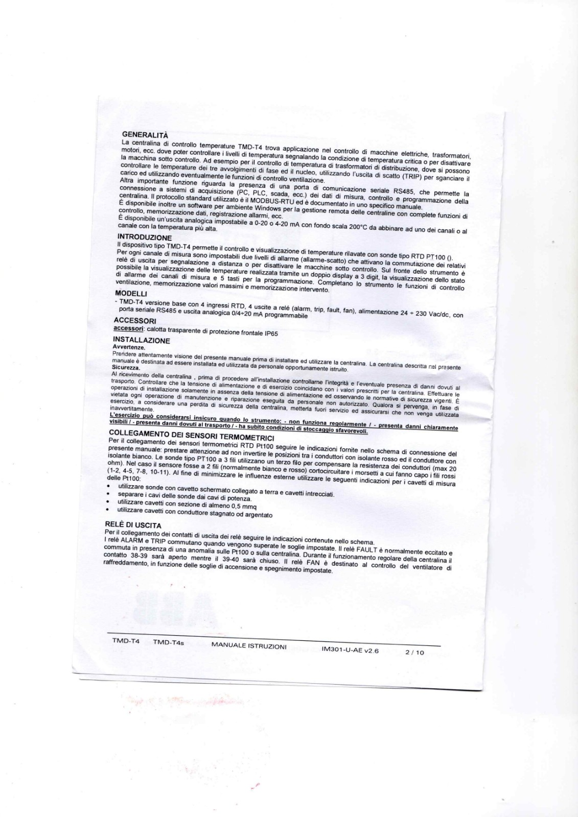 ABB TMD-T4 data sheet