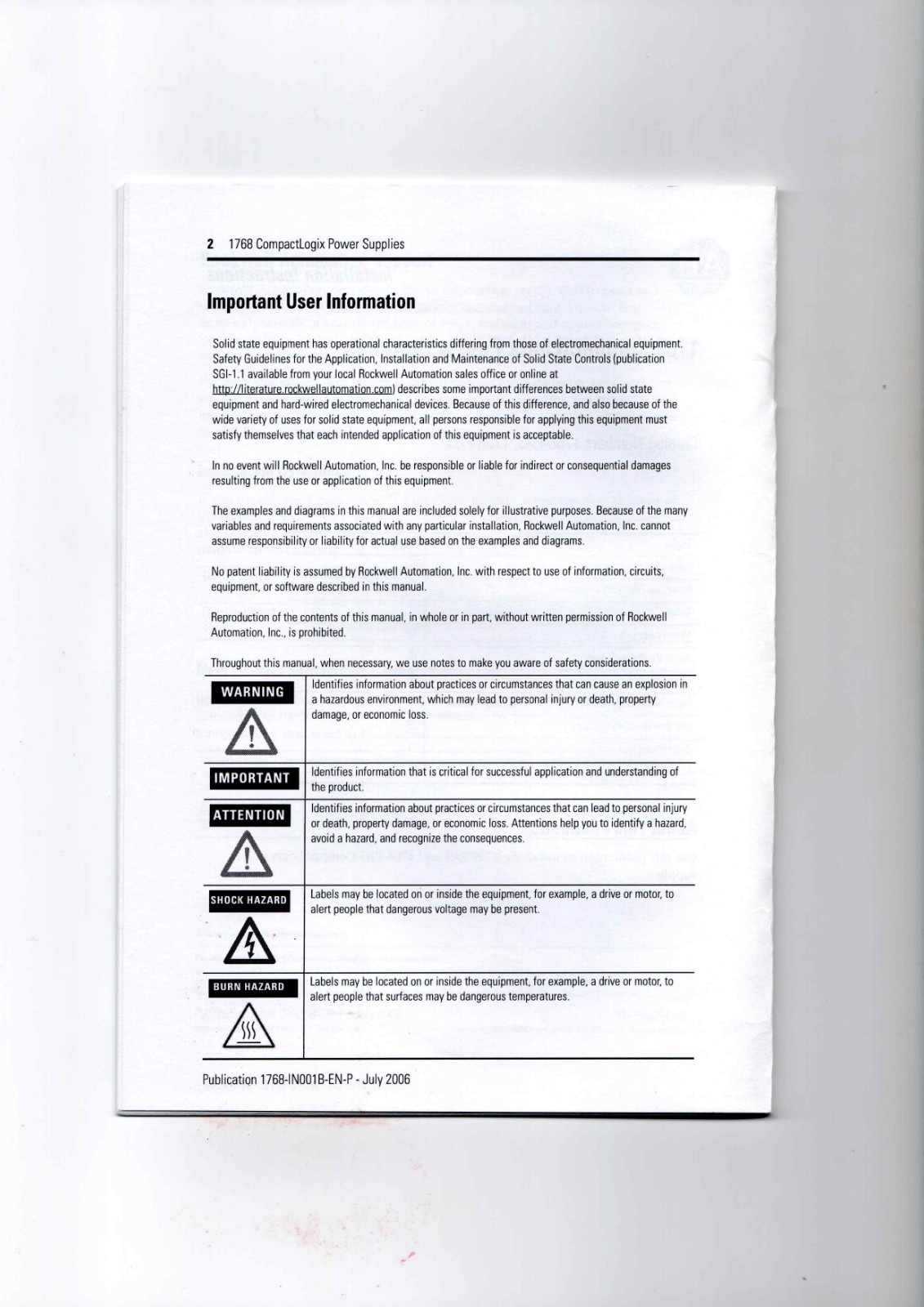 A-B 1768-PA3, 1768-PB3 Data Sheet