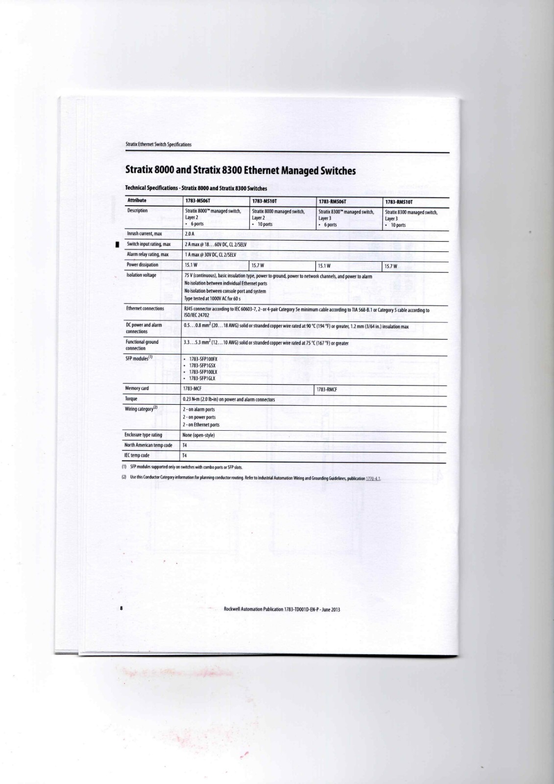 A-B 1783-BMS06SL, 1783-MS06T, 1783-EMS08T, 1783-ETAP, 1783-US03T01F Datasheet