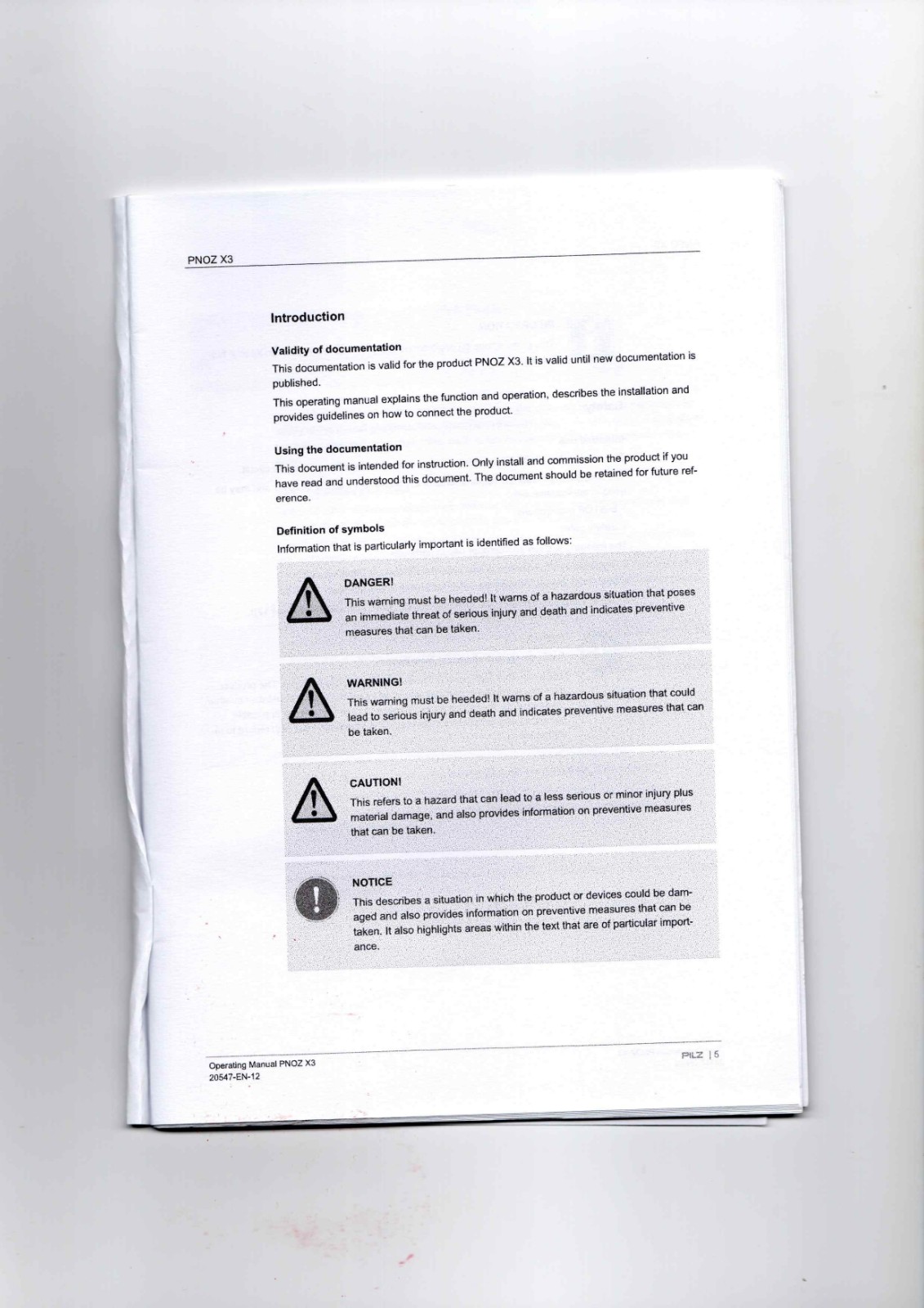 Pilz PNOZ X3 data sheet