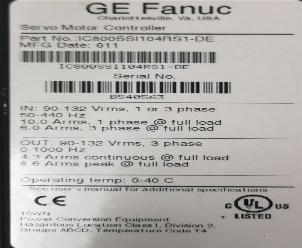 GE IC800SSI104RS1-DE Module