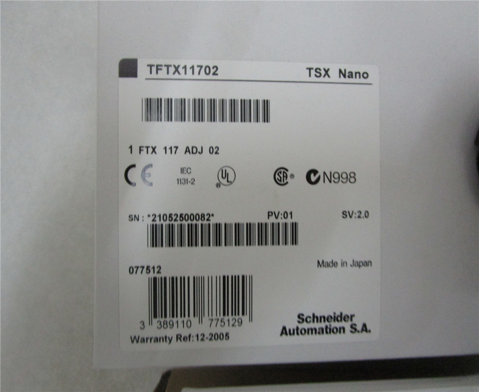 SCHNEIDER TFTX11702 Module