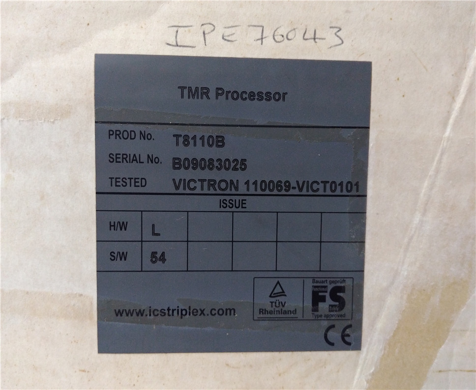 T8110B TMR Processor ICS Triplex