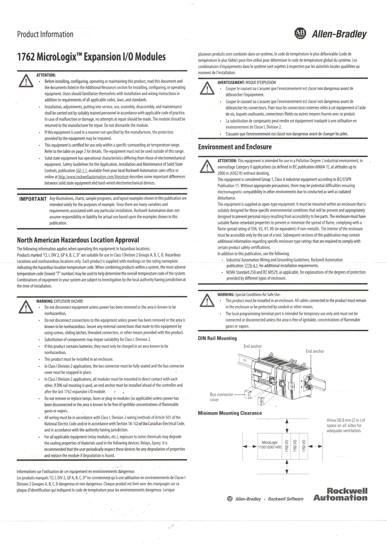 1762 MicroLogix™ Expansion I/O Modules