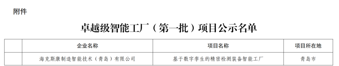 The first batch! Hexagon was approved as an excellent smart factory by the Ministry of Industry and Information Technology