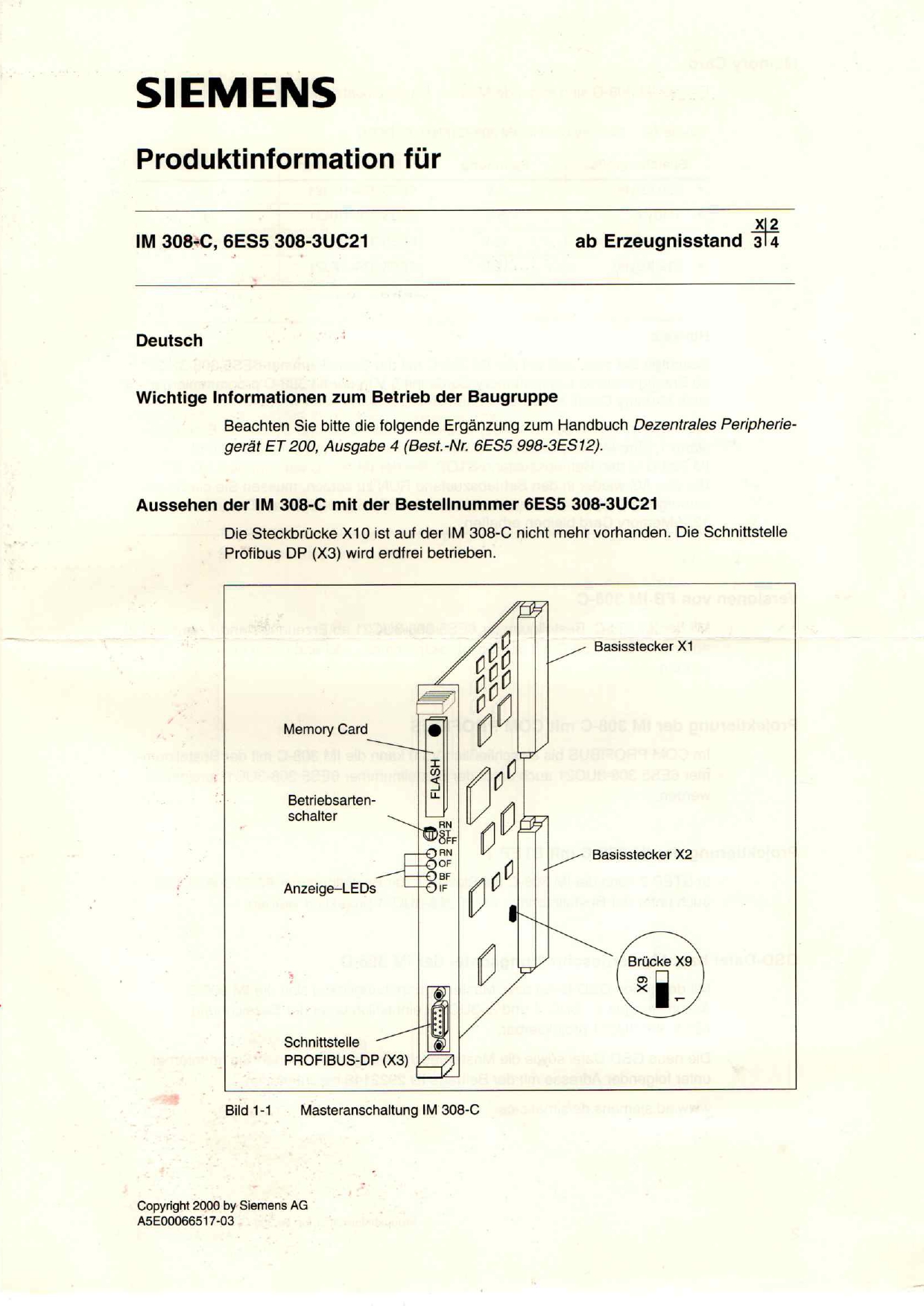 Siemens 6ES5308-3UC21 Instruction Manual